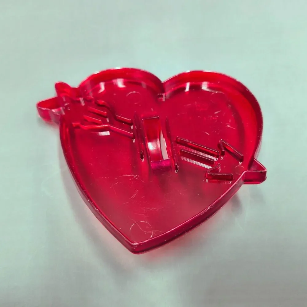 Vtg HRM Made in USA Red Plastic Holiday Cookie Cutter Lot Valentine Halloween